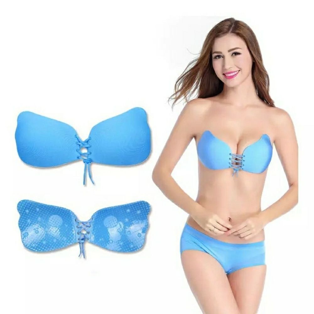 Baby Blue Adhesive Stick Push Up Bra